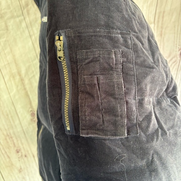 Vintage Tommy Hilfiger 90s Corduroy Trucker Style Black Puffer Jacket XXL - Picture 5 of 9